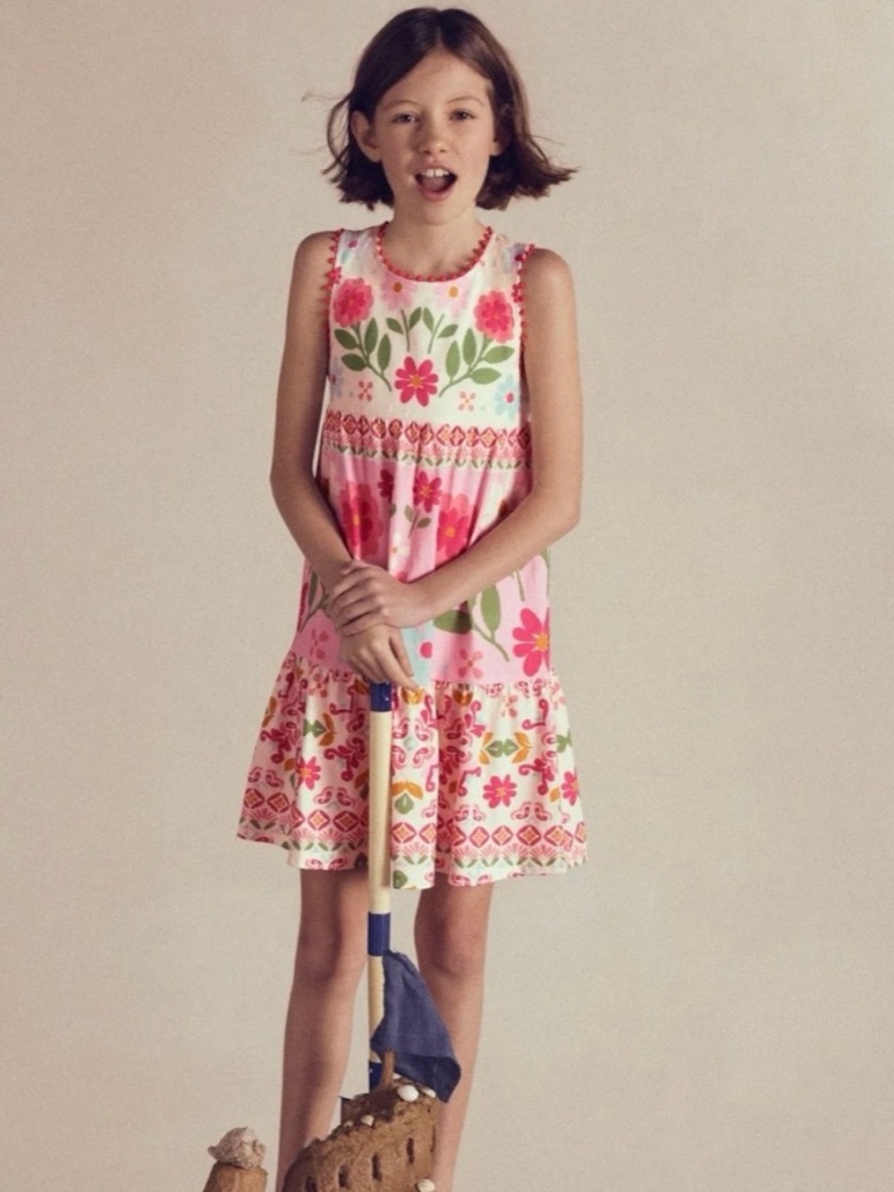 Mini Boden Jersey Cross Back Dress